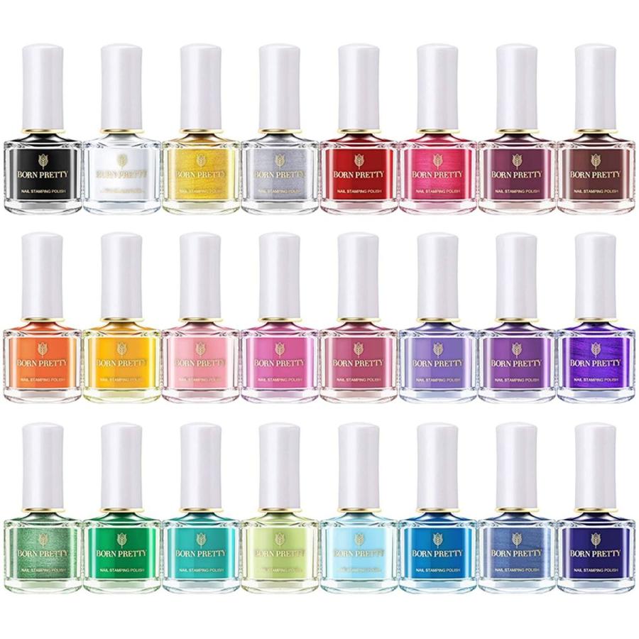 正規店仕入れの Born Pretty ネイルスタンプ専用マニキュア全24色スタンピング ネイル 6ml スタンプ ネイル ポリッシュ ネイルアート 用品 メーカー包装済 Nicmosul Org