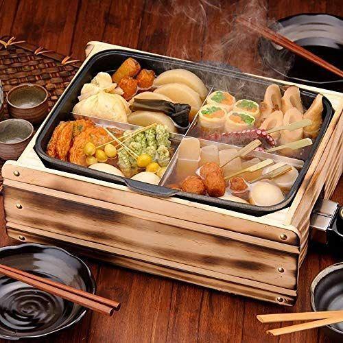 絶対一番安い おでん鍋 電気 本格的 業務用 家庭用 木蓋 フタ付き 仕切り付 おでん 多用途おでん鍋 ふるさとのれん 日本製 人気が高い Nicmosul Org