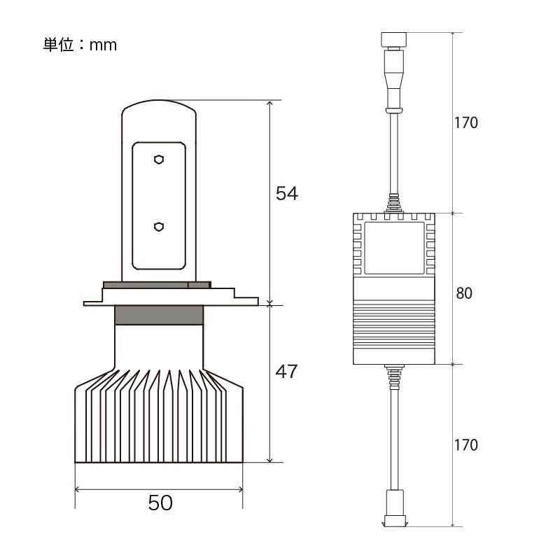 ZRAY RH10 LED コンバージョンキット ヘッドライト用 H4(RH1品番交換分