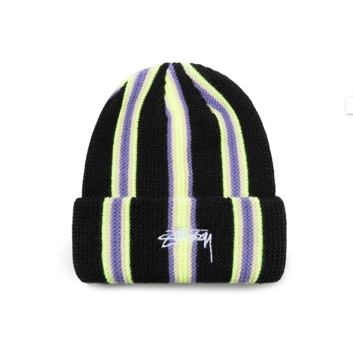 STUSSY（ステューシー） STUSSYニット帽 VERTICAL STRIPE CUFF BEANIE