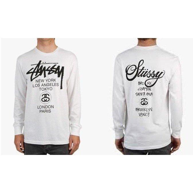 (ステューシー) STUSSY WORLD TOUR L/S TEE  メンズ 長袖 Tシャツ ストック ロゴ stussy トップス コットンメンズ 長袖 [並行輸入品]｜white-wind-shop｜02