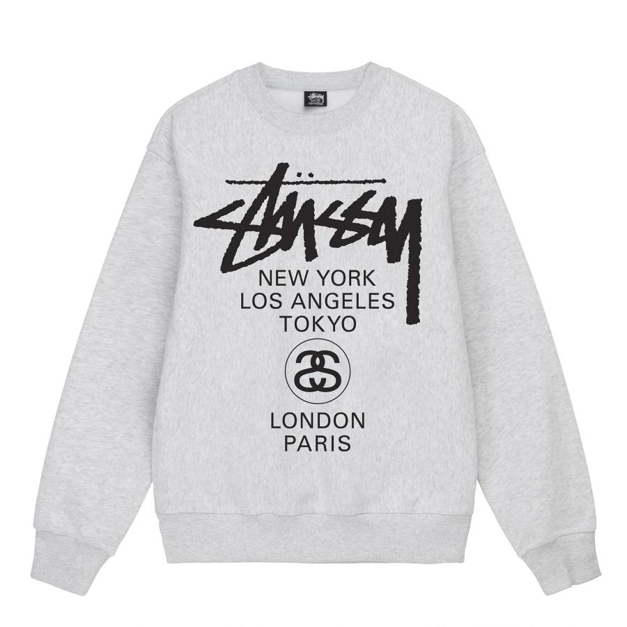 STUSSY ステューシー STUSSY WORLD TOUR CREW  ステューシートレーナー 裏起毛 スウェット 3913658  [並行輸入品]｜white-wind-shop｜02