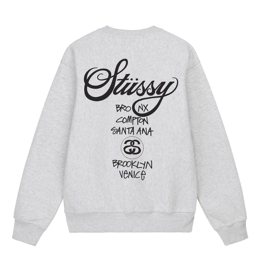 STUSSY ステューシー STUSSY WORLD TOUR CREW  ステューシートレーナー 裏起毛 スウェット 3913658  [並行輸入品]｜white-wind-shop｜03