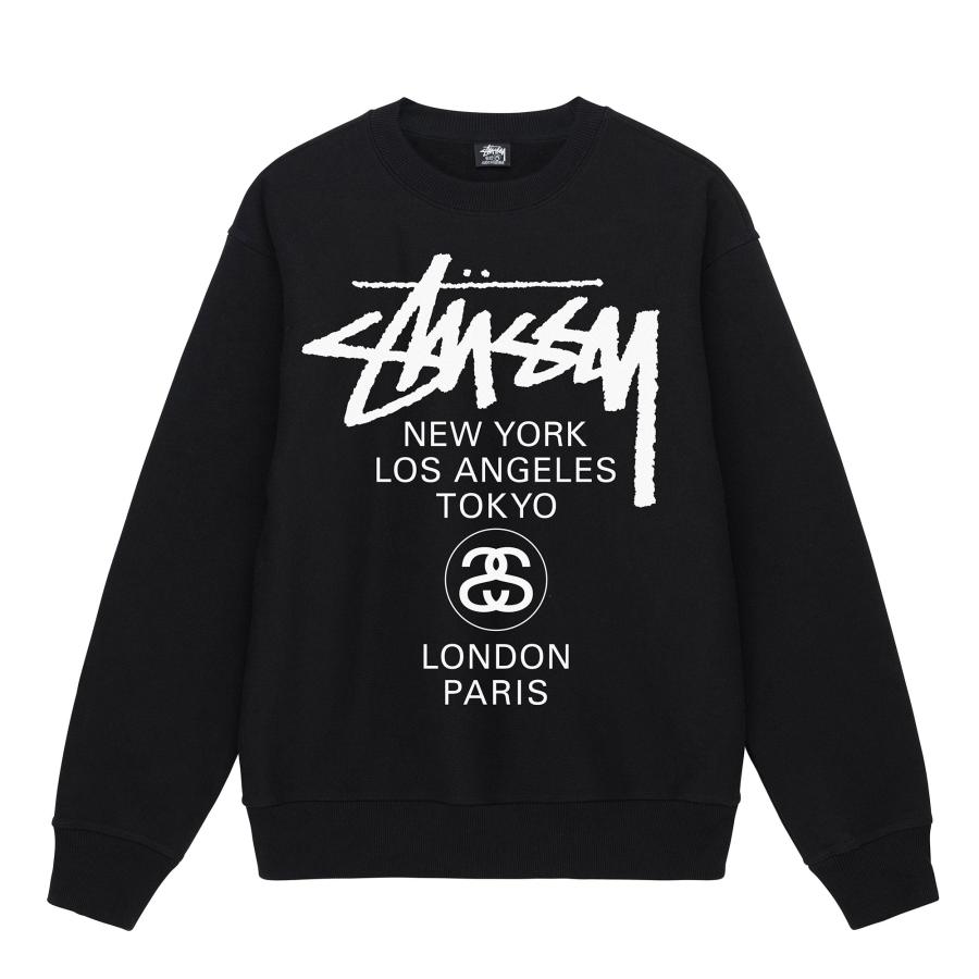 STUSSY ステューシー STUSSY WORLD TOUR CREW  ステューシートレーナー 裏起毛 スウェット 3913658  [並行輸入品]｜white-wind-shop｜04