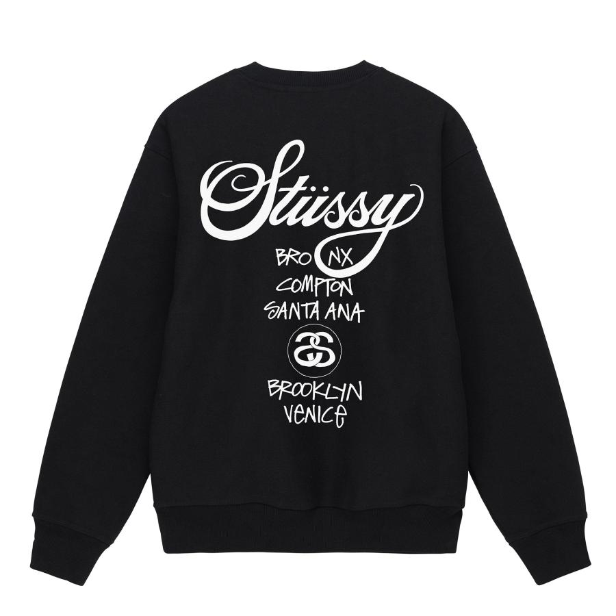 STUSSY ステューシー STUSSY WORLD TOUR CREW  ステューシートレーナー 裏起毛 スウェット 3913658  [並行輸入品]｜white-wind-shop｜05