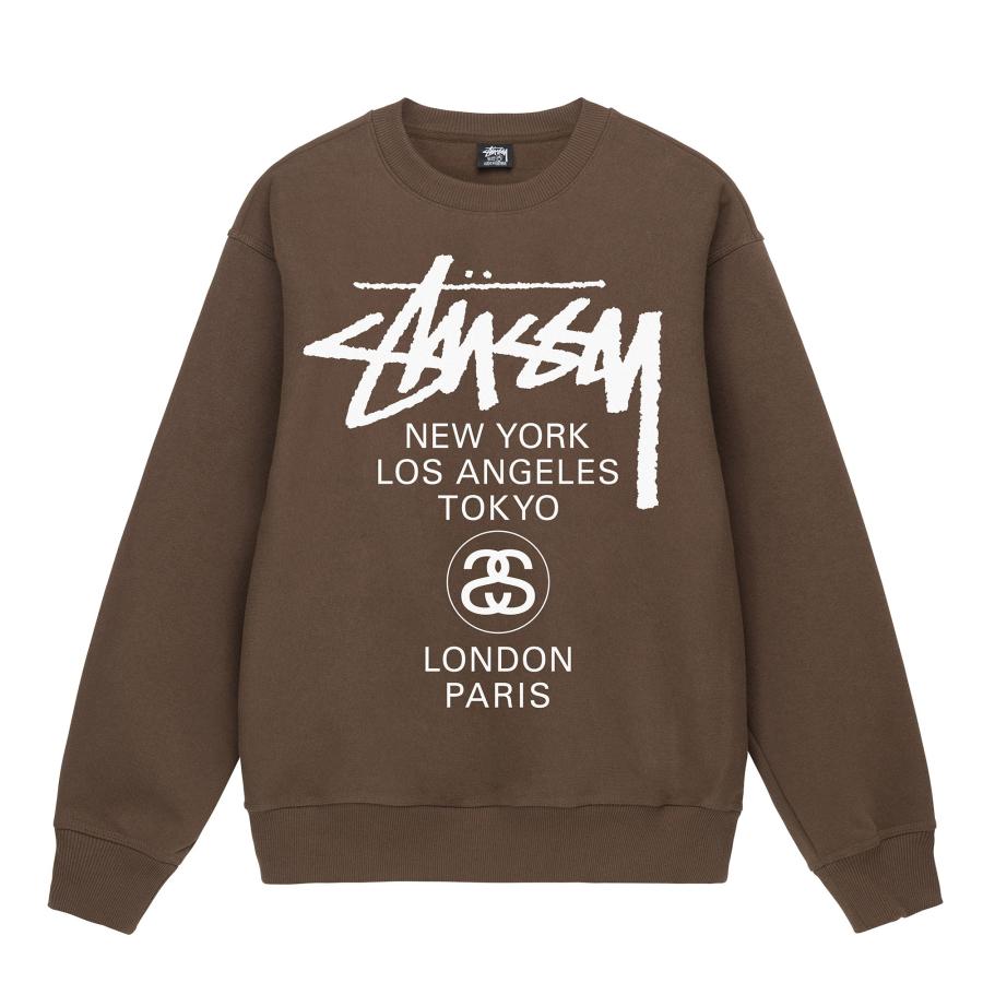 STUSSY ステューシー STUSSY WORLD TOUR CREW  ステューシートレーナー 裏起毛 スウェット 3913658  [並行輸入品]｜white-wind-shop｜06