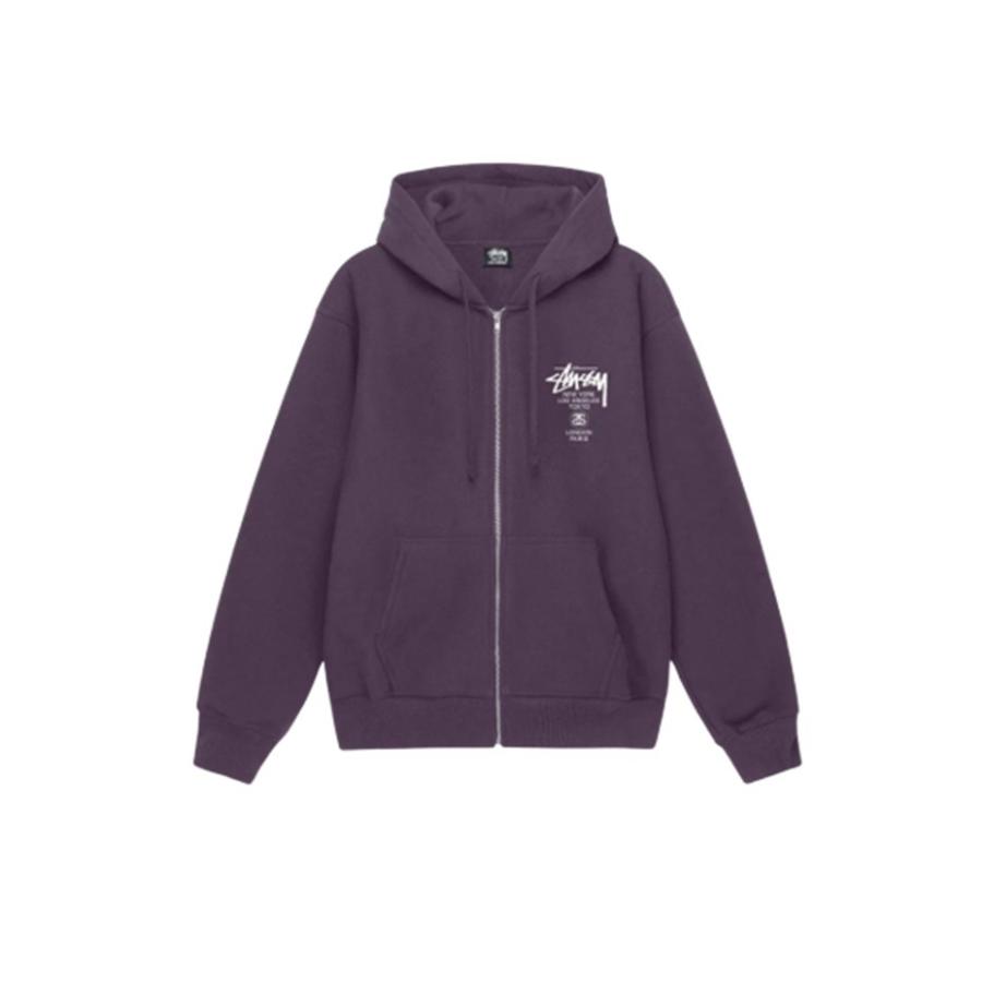 STUSSY ステューシー WORLD TOUR ZIP HOOD 3973514[full zip hooded sweat] パーカー フード フーディ トップス Zip up  ジップパーカー [並行輸入品]｜white-wind-shop｜06