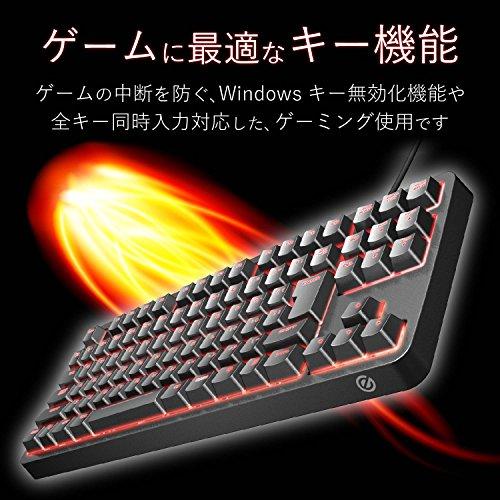エレコム USB-A ゲーミングキーボード メカニカル 茶軸 5000万回耐久ス Amazon.co.jp: エレコム USB-A ゲーミングキーボード メカニカル
