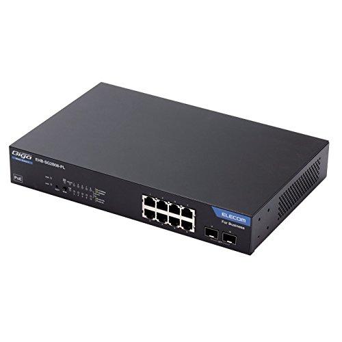 エレコム スイッチングハブ 8ポート ギガビット PoE機能搭載 レイヤー2