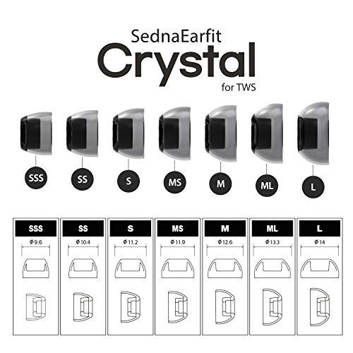 AZLA SednaEarfit Crystal for TWS [イヤーピース Mサイズ2ペア] 最高級ドイツ製プレミアムLSR素材採用ハイグ｜white-wings2｜03