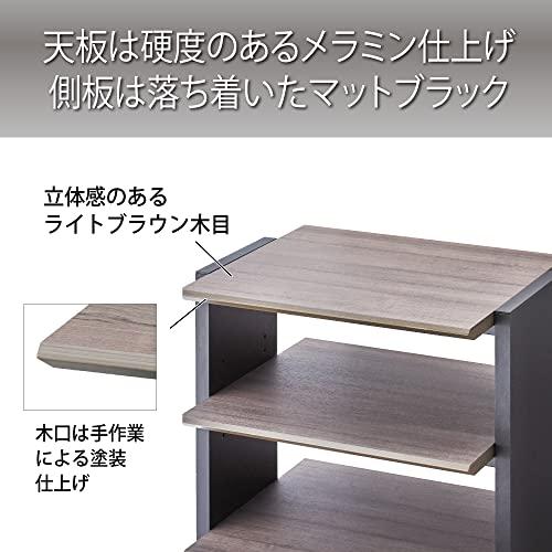 ハヤミ工産 オーディオラック 棚板1枚付き ブラウン J-4560 ハヤミ工産 オーディオラック 棚板1枚付き ブラウン J-4560