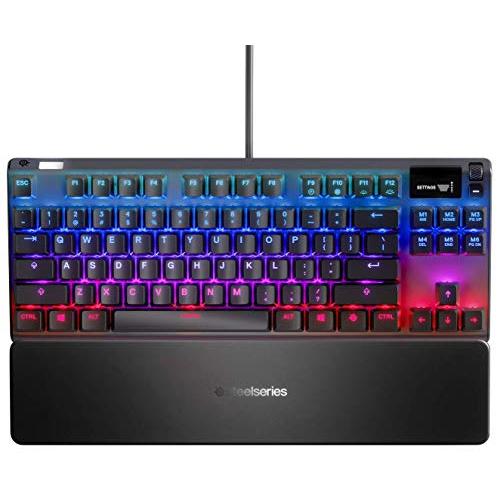 SteelSeries ゲーミングキーボード テンキーレス 有線 英語配列 OmniPointスイッチ 有機ELディスプレイ搭載 Apex Pr｜white-wings2｜06