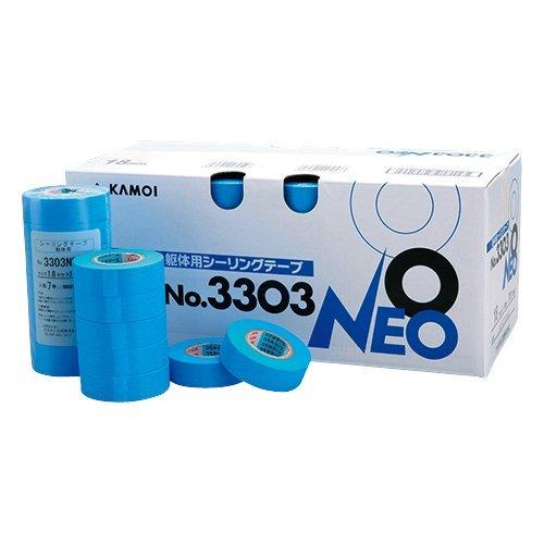 箱売り】 カモ井 NO.3303 NEO シーリングテープ 18ミリ (70) : White