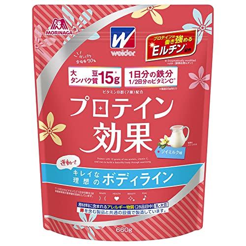 ウイダー プロテイン効果 ソイミルク味 660g (約30回分) ソイプロテイン ボディメイク用 1日分の鉄分 1/2日分のビタミンC プロテイ | 