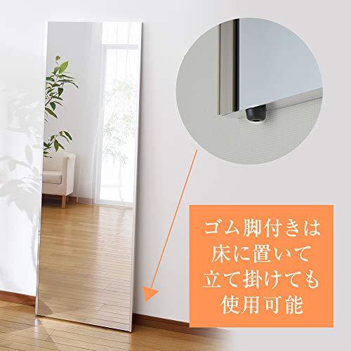 リフェクス 壁掛け 床置き 割れない軽量ミラー幅80×高さ150cmオーク  