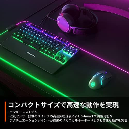 SteelSeries ゲーミングキーボード テンキーレス 有線 日本語配列 OmniPointスイッチ 有機ELディスプレイ搭載 Apex P｜white-wings2｜03