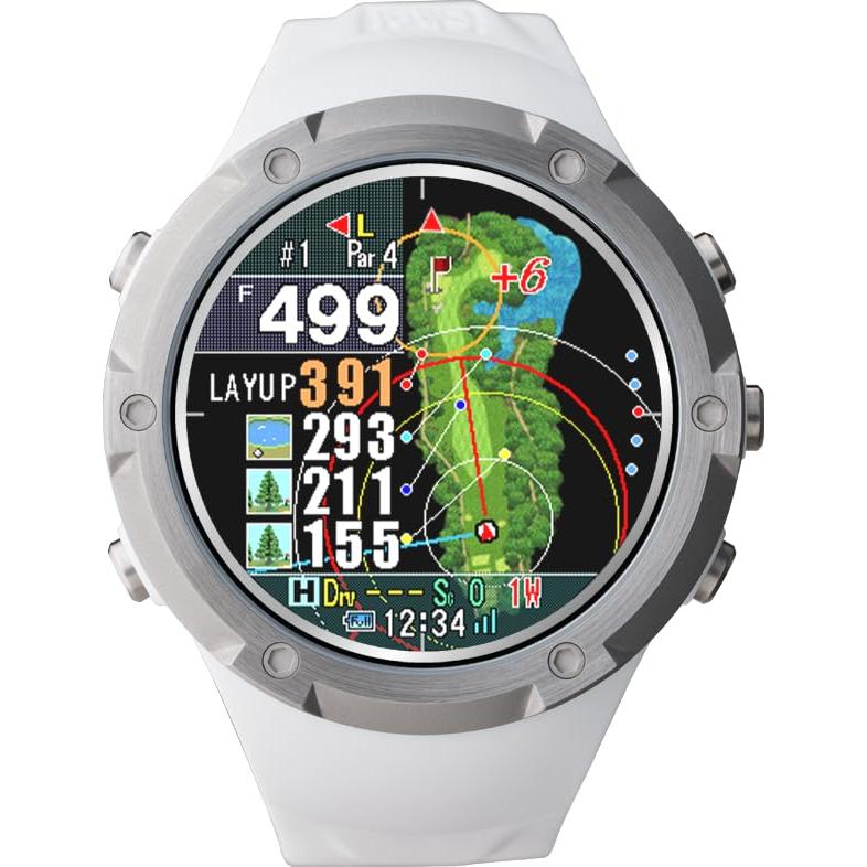 Shot Navi Evolve α(アルファー) ホワイト 1.4インチ大画面カラー液晶