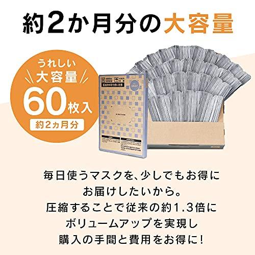 アイリスオーヤマ マスク 不織布 プリーツマスク 60枚入 ふつうサイズ 不織布マスク 小顔 血色マスク チークマスク カラーマスク 使い捨て｜white-wings2｜03