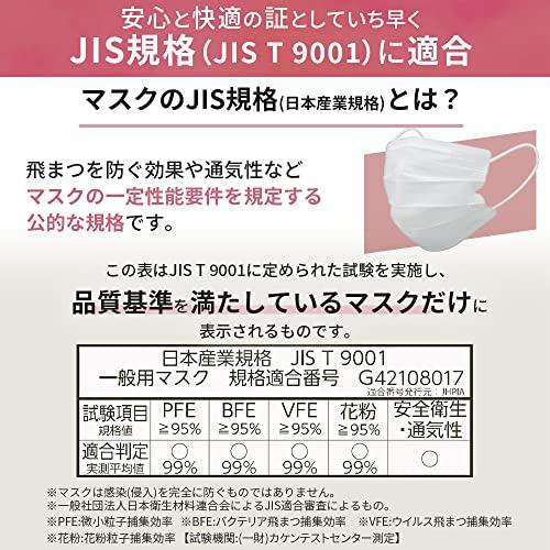 アイリスオーヤマ マスク 不織布 プリーツマスク 60枚入 ふつうサイズ 不織布マスク 小顔 血色マスク チークマスク カラーマスク 使い捨て｜white-wings2｜06