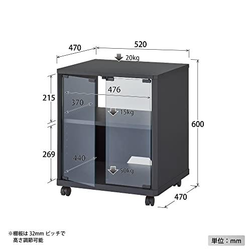 ハヤミ工産 オーディオラック ガラス扉付き 棚板1枚付属 ハヤミ工産 オーディオラック ガラス扉付き 棚板1枚付属