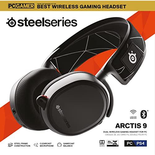 SteelSeries ゲーミングヘッドセット 無線 ワイヤレス スマホ 2.4Ghz/Bluetooth対応 密閉型 PC PS5 PS4 A｜white-wings2｜03