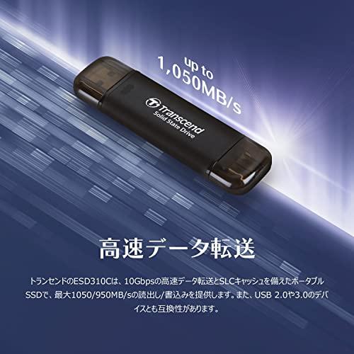 トランセンド ポータブルSSD 1TB 高速 最大1050 MB/s 超小型軽量