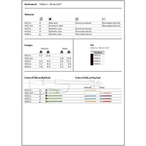 Vision ヴィジョン バイオリン弦 D線 シルバー巻 VI03 1/4 |  | 01