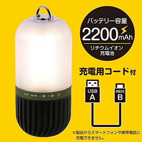 ZEPEAL ゼピール 充電式ライトシリーズ2200mAh USB充電防水ラジオランタン グリーン DJL-H265｜white-wings2｜04