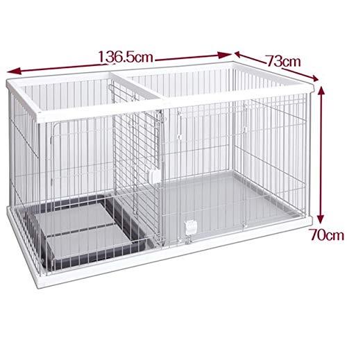 【超美品】 ペティオ (Petio) トイレのしつけが出来る ドッグルームサークル ホワイト ワイド 【2547954479】(16185円)