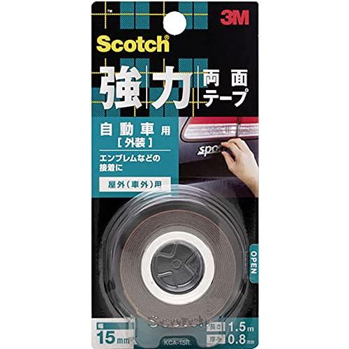 3M 両面テープ 強力 自動車 外装用 幅15mm 長さ1.5m スコッチ KCA-15R 小巻 エンブレム プロ仕様 | 