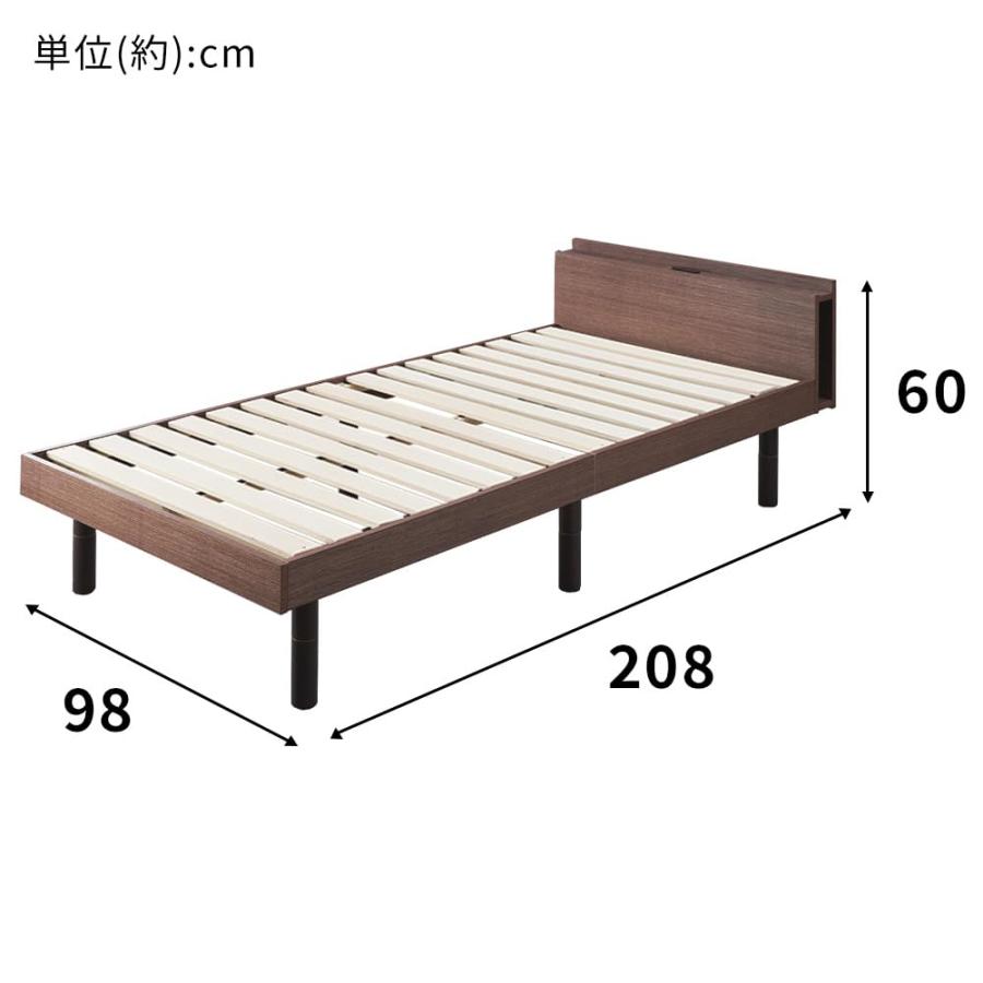 アイリスプラザ ベッド ベッドフレーム 棚付き 2口コンセント ブック