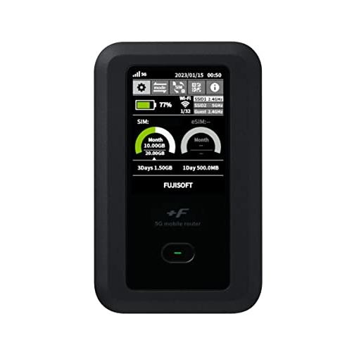 富士ソフト(Fujisoft) 5G対応Wi-Fiモバイルルーター +F FS050W 富士ソフト(Fujisoft) 5G対応Wi-Fiモバイルルーター +F FS050W