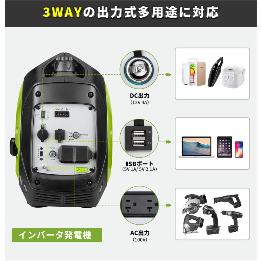 限定クーポンで／  インバーター発電機  定格