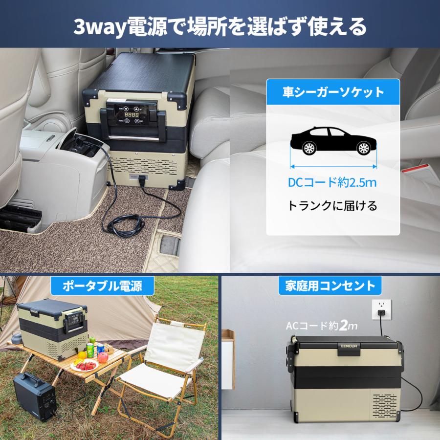 車載冷蔵庫 ポータブル冷蔵庫 EENOUR S42 42L 冷蔵庫 冷蔵冷凍車 大 