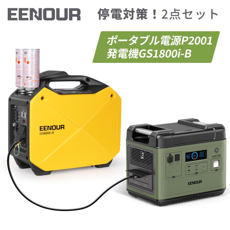 EENOUR 「2点セット」EENOUR ポータブル電源 P2001PLUS EENOUR 「2点セット」EENOUR ポータブル電源 P2001PLUS