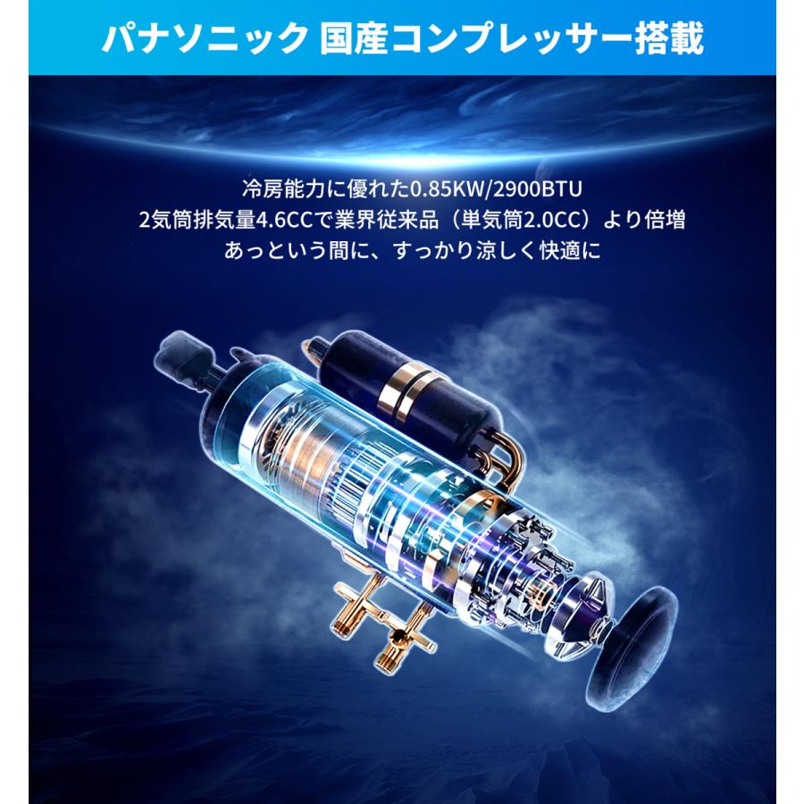 ＼5のつく日・更に5%OFF／EENOUR スポットクーラー2.0 エアコン 0.85kW/2900BTU 熱中症 省エネ 家庭用 ポータブルエアコン パナソニック｜whitebankjapan-store｜04