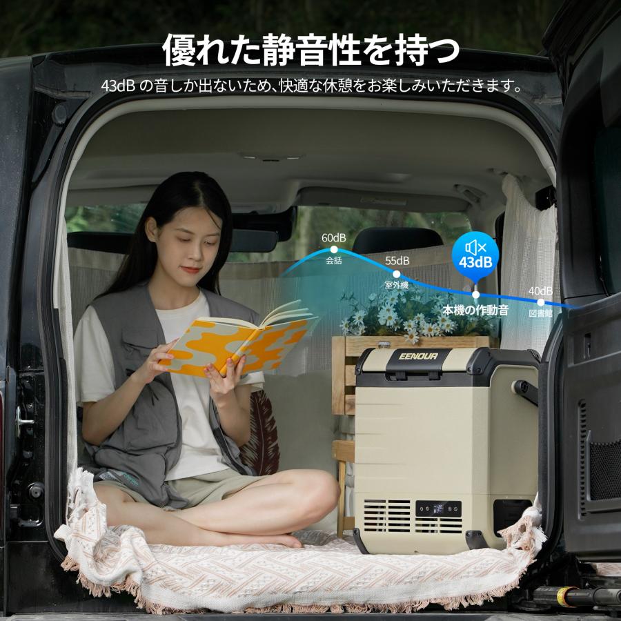 ＼週末限定セール・数量限定!／ EENOUR 車載冷蔵庫 D10 10L -20℃〜10℃ バッテリーセット 両開きフタ ポータブル冷蔵庫 車載用冷蔵庫 急速冷凍 車中泊グッズ｜whitebankjapan-store｜11