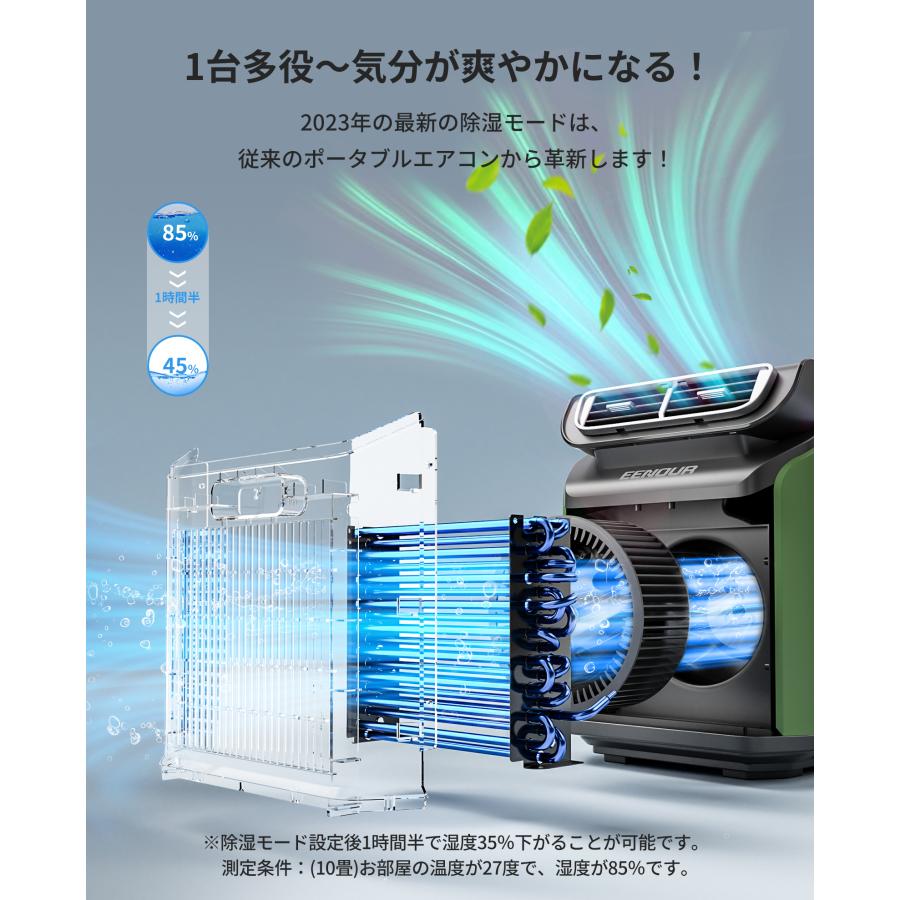 【BB限定★月間最安】EENOUR 3.0 スポットクーラー 除湿機 1.758kW/6000BTU ポータブルエアコン 冷風機 パナソニック バッテリー別売｜whitebankjapan-store｜10