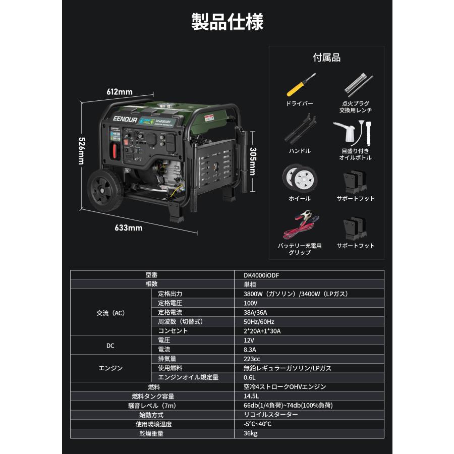 EENOUR 「1日開催 ファーストデイP+17倍UP」 インバーター発電機 EENOUR 「1日開催 ファーストデイP+17倍UP」 インバーター発電機