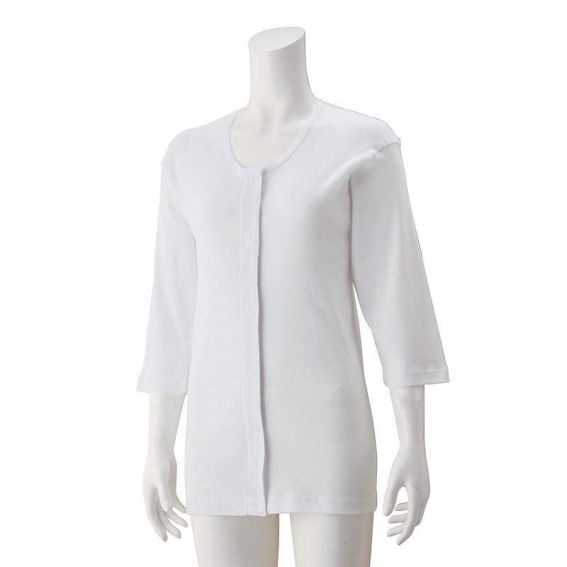 婦人7分袖大寸ワンタッチシャツ５Ｌ38123 即日出荷！着替えのしやすいワンタッチボタン ケアファッション | ケアファッション・アクティブ | 01