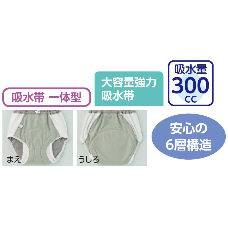 紳士安心快適ブリーフ 【吸水量300cc】38238 グレーM/L/LL 前閉じタイプの容量吸水だから就寝中も安心！　ケアファッション | ケアファッション・アクティブ | 04