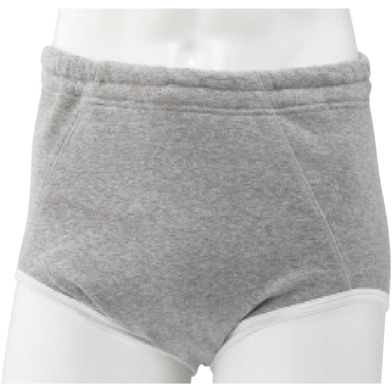 紳士安心快適ブリーフ 【吸水量300cc】38238 グレーM/L/LL 前閉じタイプの容量吸水だから就寝中も安心！　ケアファッション | ケアファッション・アクティブ | 02