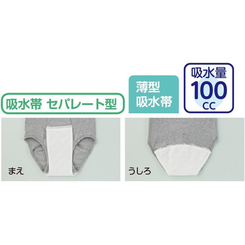 紳士安心快適ブリーフ【吸水量100cc】 38294 グレーM/L/LL　大容量もしっかり吸収するベーシックブリーフ　ケアファッション　 |  | 02