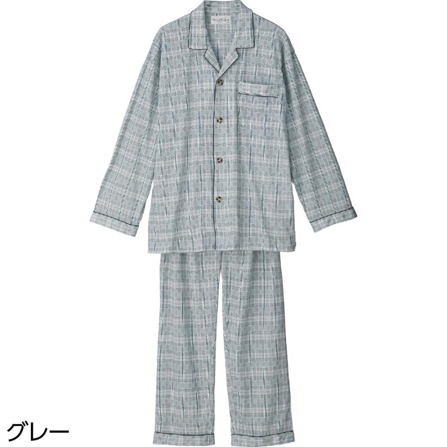 紳士ワンタッチ天竺パジャマ 38798 薄くて横方向に伸縮性がある春夏素材 　ケアファッション | ケアファッション・アクティブ | 05