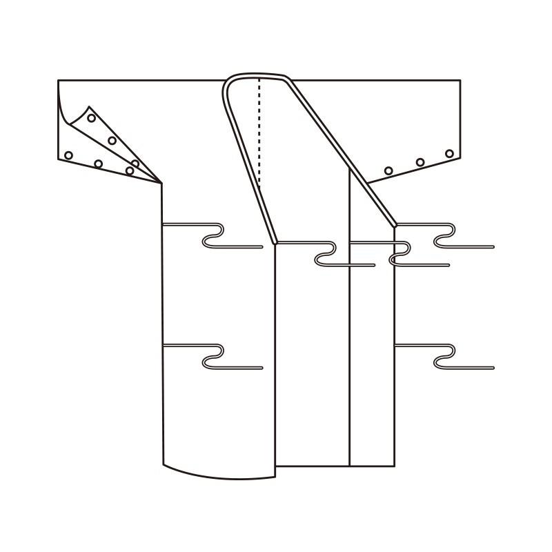 婦人らくらくガーゼねまき 38865 午前注文〜当日出荷! 送料無料！帯を使わず、着脱がしやすいねまき　袖にホック付 ケアファッション | ケアファッション・アクティブ | 06