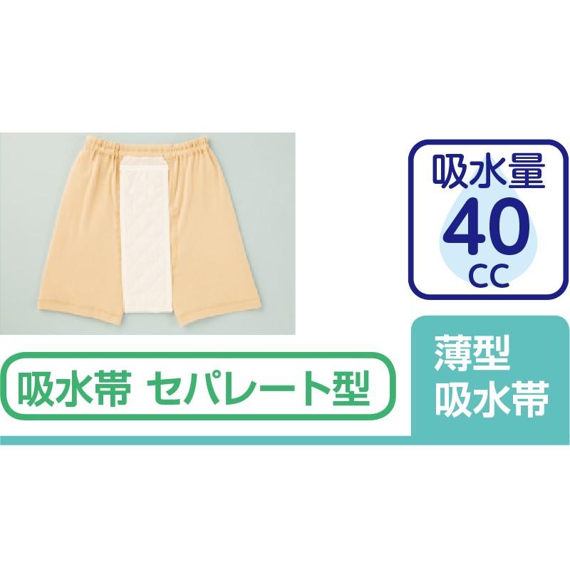 紳士安心快適申又　38909【吸水量40cc】（２枚組） M/L/LL/3L ベージュ・グレー　中失禁用  長時間の外出に　 ラクなはき心地が人気の申股　ケアファッション　 | ケアファッション・アクティブ | 04