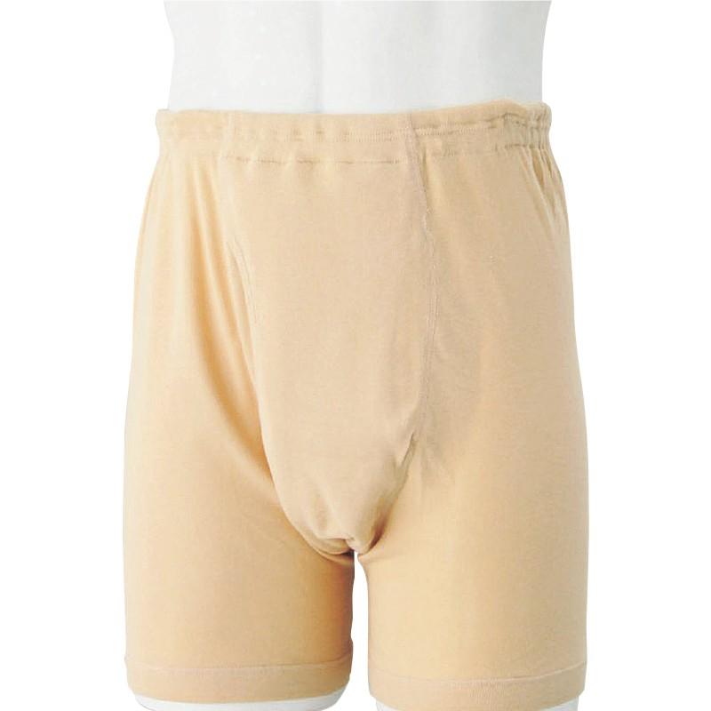 紳士安心快適申又　38909【吸水量40cc】（２枚組） M/L/LL/3L ベージュ・グレー　中失禁用  長時間の外出に　 ラクなはき心地が人気の申股　ケアファッション　 | ケアファッション・アクティブ | 02