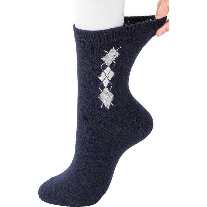 紳士毛混足首ゆったり名前の書けるソックス 38914　毛混だから秋冬に最適な暖かさ　 ケアファッション | ケアファッション・アクティブ | 01