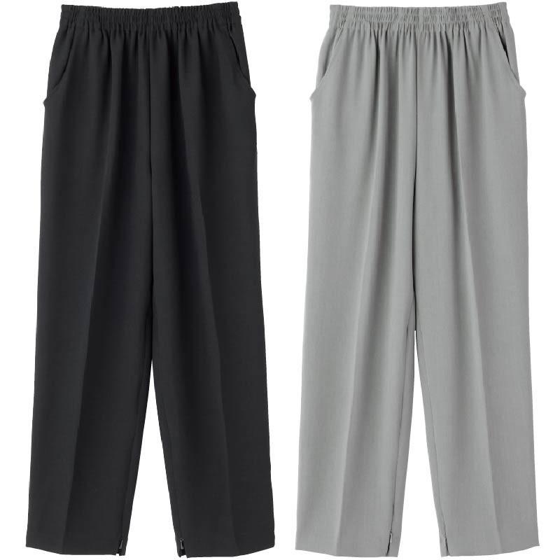 婦人吸汗速乾裾ファスナーパンツ 39050 春から夏のお出かけに吸汗速乾に優れた素材  ケアファッション 日本製 | ケアファッション・アクティブ | 01