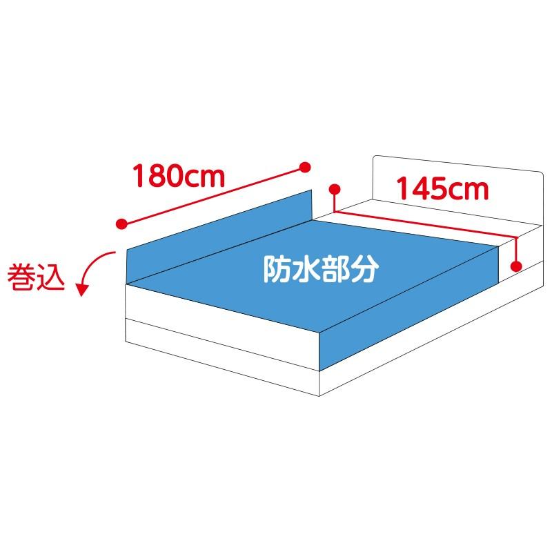 スムース防水シーツ（ダブル） 39152 午前注文〜明日お届け！クリーム・ブルー・ピンク　スムース素材 ケアファッション　 |  | 03